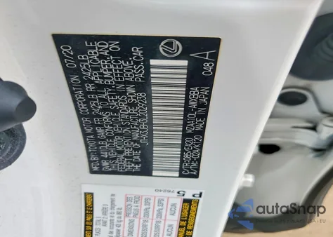 2020 Lexus Ux 200 Base z USA, uszkodzony, nr VIN JTHX3JBH3L2029238